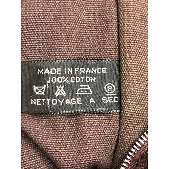 Hermès Fourre Tout Messenger Bag Burgundy and Black Canvas Crossbody - Picture 9 of 16